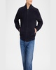 Men's Perferated Suede Bomber Jacket
