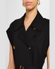 Double-Breasted Stretch Crepe Trench Dress