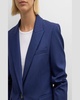 Single-Button Seasonless Wool Blazer