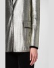 Gold Laminated Corduroy Blazer Jacket