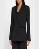 Double-Breasted Viscose Twill Blazer