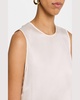 Sleeveless Silk Charmeuse Tank