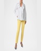Folding Collar Pleated Cotton Poplin Blouse