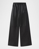 Jones Wide-Leg Leather Pants