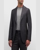 Men's Solid Wool Tic Suit