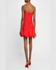 Kennedi Strapless Ruched Taffeta Mini Dress