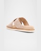 Men's Criss-Cross Suede Slide Sandals