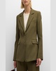 Two-Button Twill Blazer