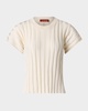 Zadie Silk Rib Short-Sleeve Top