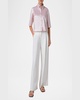 Cotton Linen Button-Front Blouse