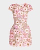 Jasmine Embroidered Floral Applique Mini Dress