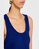 Scoop-Neck Silk Charmeuse Tank