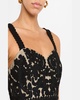 Sleeveless Embroidered Mesh Midi Dress