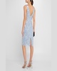 Deep V-Neck Bead & Sequin Dress