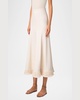 Fringe-Hem Cotton-Wool Denim Midi Skirt
