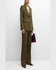 Two-Button Twill Blazer