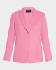 Saigon Single-Breasted Linen-Silk Jacket