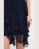 Asymmetric Tiered Silk Ruffle Mini Skirt