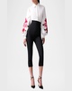 Floral-Embroidered Puff-Sleeve Button-Down Shirt