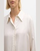 Button-Down Silk Twill Blouse