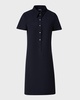 Cotton Silk Button-Front Polo Dress