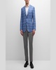 Men's Silk-Cashmere Plaid Sport Coat