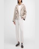 Couture Wool Short Peacoat