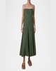 Fit-Flare Indian Silk Midi Dress