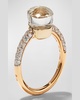 Nudo 18K Gold Ring White Topaz & Diamonds