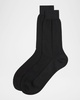 Men's Sea Island Cotton Jacquard Crew Socks