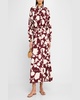 Pietra Pleated Floral-Print Maxi Shirtdress