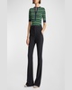 Fisher Pleated Button-Front Top