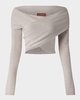 Mimi Off-Shoulder Wrap Wool Cashmere Sweater