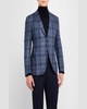 Men's Wool-Silk Check Sport Coat