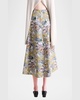 Varda Printed Midi A-Line Skirt