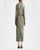 Claudia Abstract Gathered Waist Dress