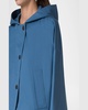 Bracelet-Sleeve Cotton Gabardine Hooded Car Coat