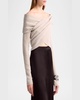 Mimi Off-Shoulder Wrap Wool Cashmere Sweater