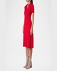 Short-Sleeve Rib Polo Shirtdress
