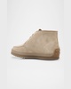 Men's Desert Leather Raffia-Sole Chukka Boots