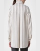 Striped Denim Cotton Gabardine Boyfriend Jacket