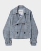 Check Double-Breasted Short Trench Coat