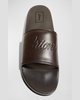Men's Leather and Rubber Slide Sandals