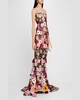 Jasmine Floral-Embroidered Mermaid Gown