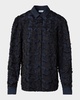 3D Star Embroidered Taffeta Blouse