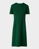 Short-Sleeve Wool Crepe Sheath Dress