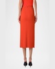  Mix Media Lasercut Dot Sequined Midi Skirt