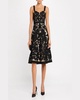 Sleeveless Embroidered Mesh Midi Dress