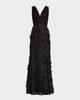 Embroidered Floral Applique Gown