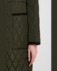 Quilted Velvet-Trim Coat